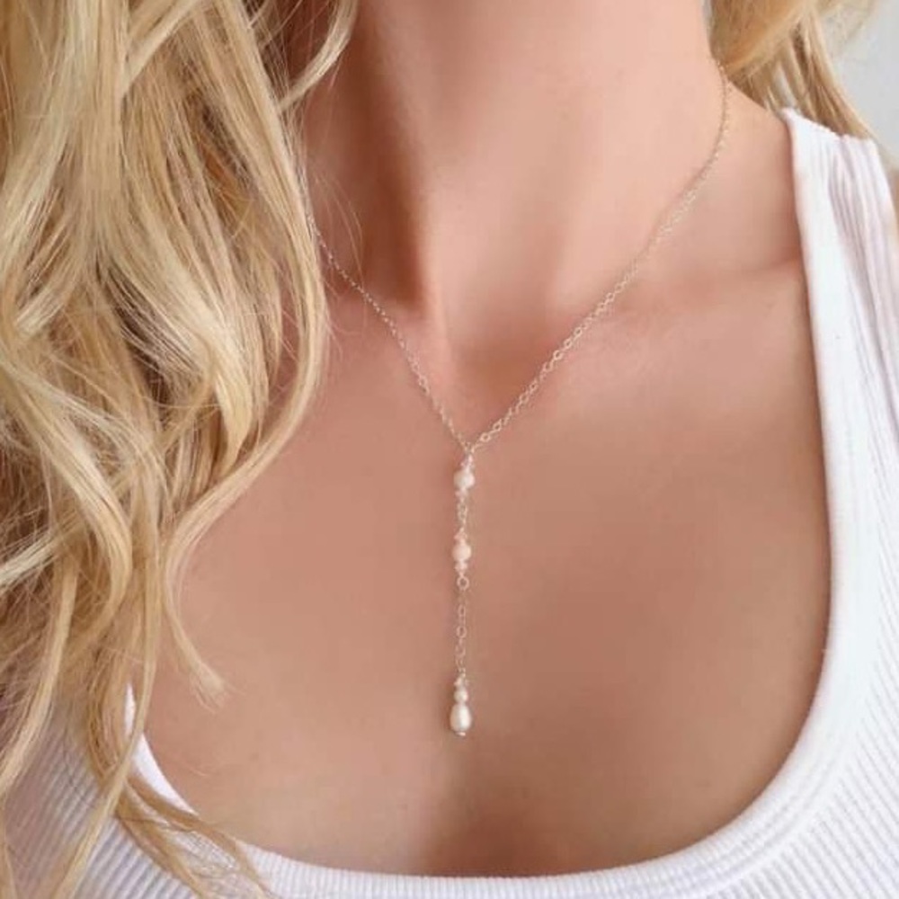Pearl necklace bride, bridal, bridesmaid, prom,